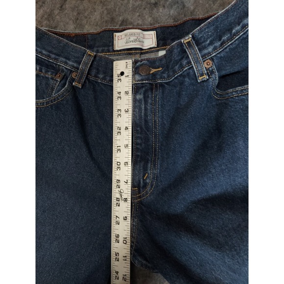 Levis Jeans Women 12 Short Blue Vtg Tapered Hi Rise Relaxed Fit baggy Medium Wsh - Picture 6 of 9